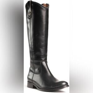Frye Melissa Black Tall Leather Western Equestrian Riding Boots Women’s Size 7.5